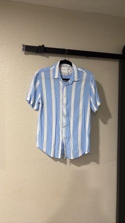 Camisa hombre Denim & Flower (S) color azul con blanco