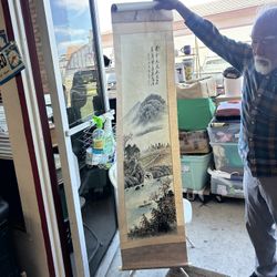 Traditional East Asian hanging scroll painting (known as kakejiku in Japanese or shuhua in Chinese)