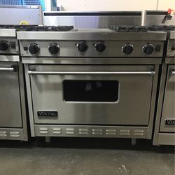 Viking 36”Wide Gas Range Stove With Griddle In Stainless Steel