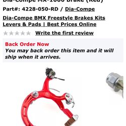 Dia-Compe Mx 1000 Brake New Red