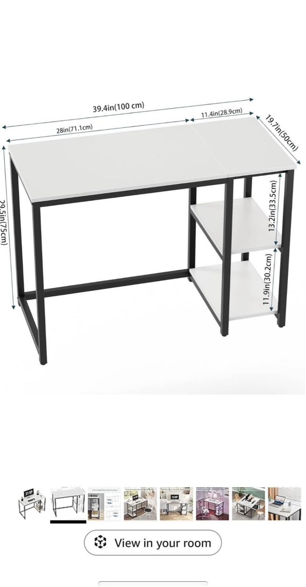 White And Black Desk With Pink Chair