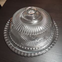 Glass Cake Bread Holder
