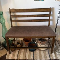 Cushioned Wood Bench from Living Spaces