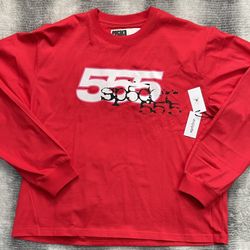 Size XL - Sp5der 555 Long Sleeve T-shirt In Red