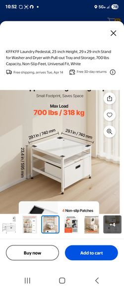 Dryer washer pedestal