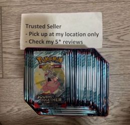 $6.25 each Pokemon Journey Together Booster Pack - 10 Cards/Pack - Random Art - SEALED