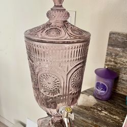 Crystal Glass Water Dispenser Plum Purple