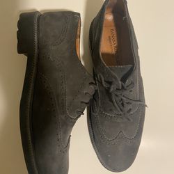 BANANA REPUBLIC WEATHERPROOF Black Wingtip Derby Shoes-Size 11