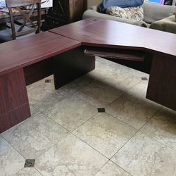 L shaped desk & bookcase