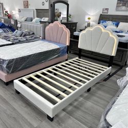 New Twin Bed Frame With Mattress 