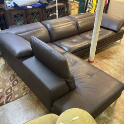 Leather Sectional Couch 