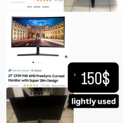 curved samsung monitor with super slim design 