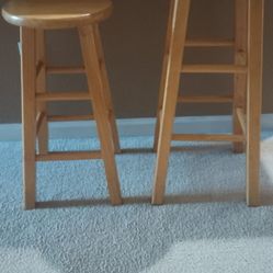 24' And A 29' Wooden Bar Stools