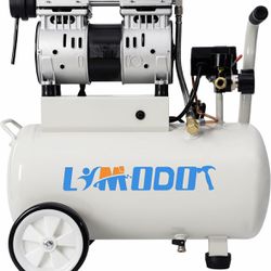 Limodot Air Compressor, Ultra Quiet Air Compressor, Only 68dB, 6 Gallon Durable Steel Air Tank, Fill In 80s, Fast 25s Recovery, Oil-Free, Ideal For Sh