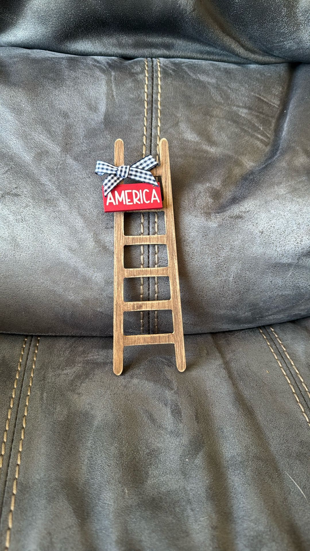 America 4th Of July Red White Blue Patriotic Mini Ladder Tier Tray Decoration