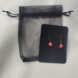 Red Skull Earrings and Necklace