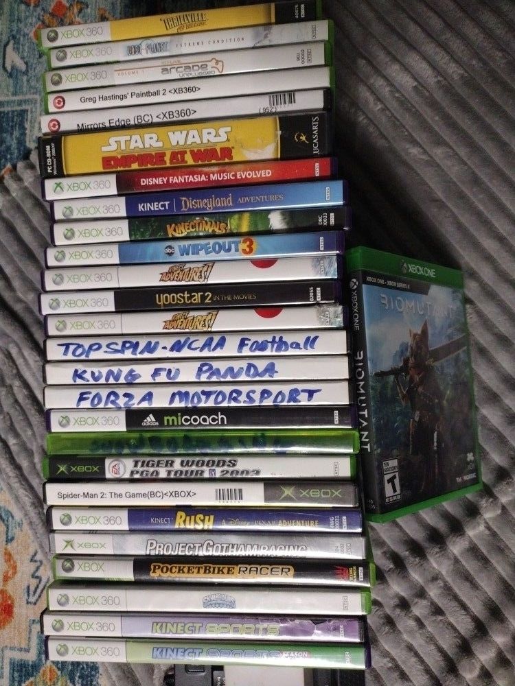Bunch Of Xbox 360 And Xbox One Games Kenect