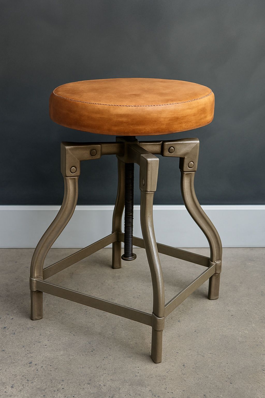 Vintage Toledo leather stool