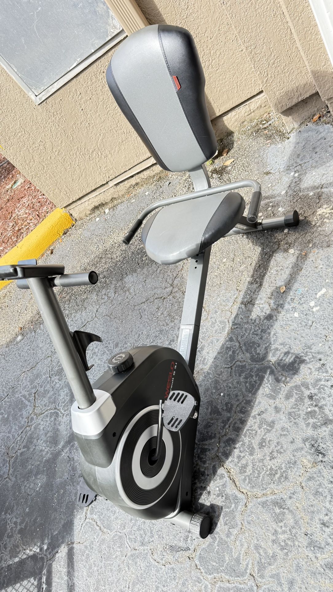 Weslo Pursuit G 3.1 recumbent exercise bike.