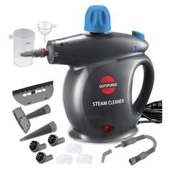 Handheld Steam Cleaner, Pressurized Multi-Surface Steam Shot with 13 Accessories, Safety Lock, Steamer for Cleaning Floor, Upholstery, Grout, Windows,