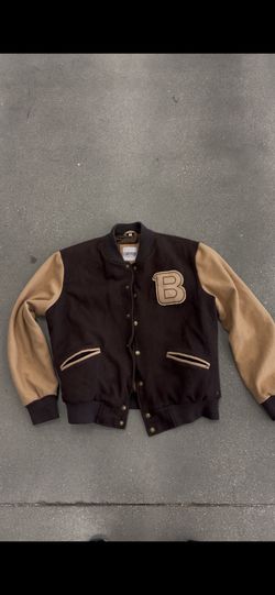 Vintage Brown and cream varsity jacket