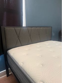 Full size bed frame and mattress