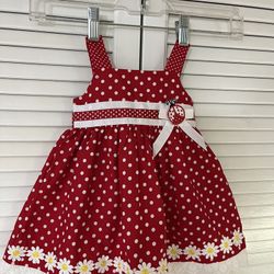 BLUEBERI BOUVEVARD Red Polka Dot Ladybug Toddler Dress 12M