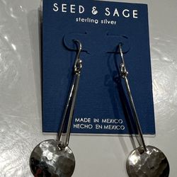 Seed and sage sterling silver earrings 925