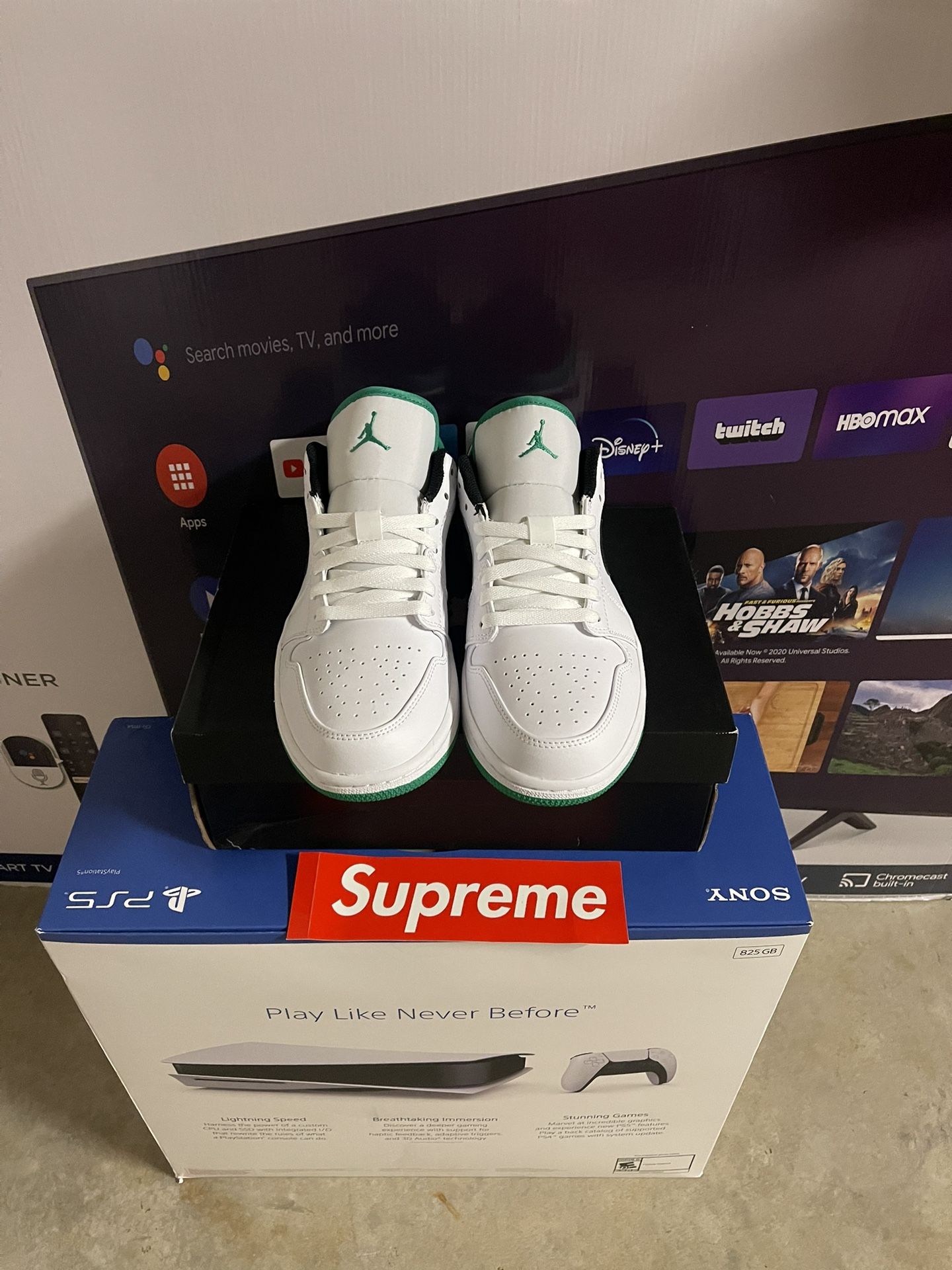 Jordan 1 Low White Green