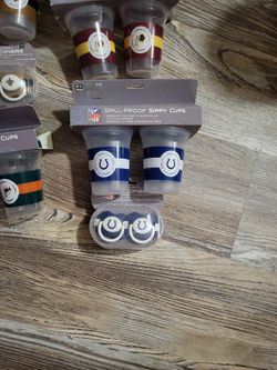 NFL Infant Sippy Cups w/ Pacifier Sets