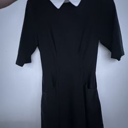 Black Dress White Collar 