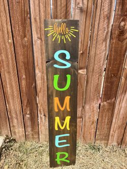 Hello Summer Custom Sign