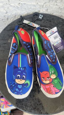 NEW PJ Masks Kids' Blue Slip-On Canvas Sneaker Shoes Toddler Size 12