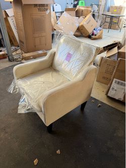 1 accent chair sofa off white or cream
