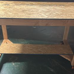 Wood work table 5ft long 39 inch high
