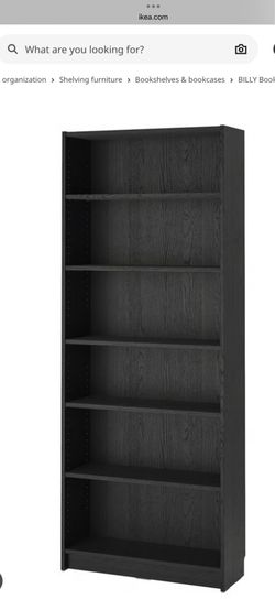 2 Black tall IKEA Billy Bookcases