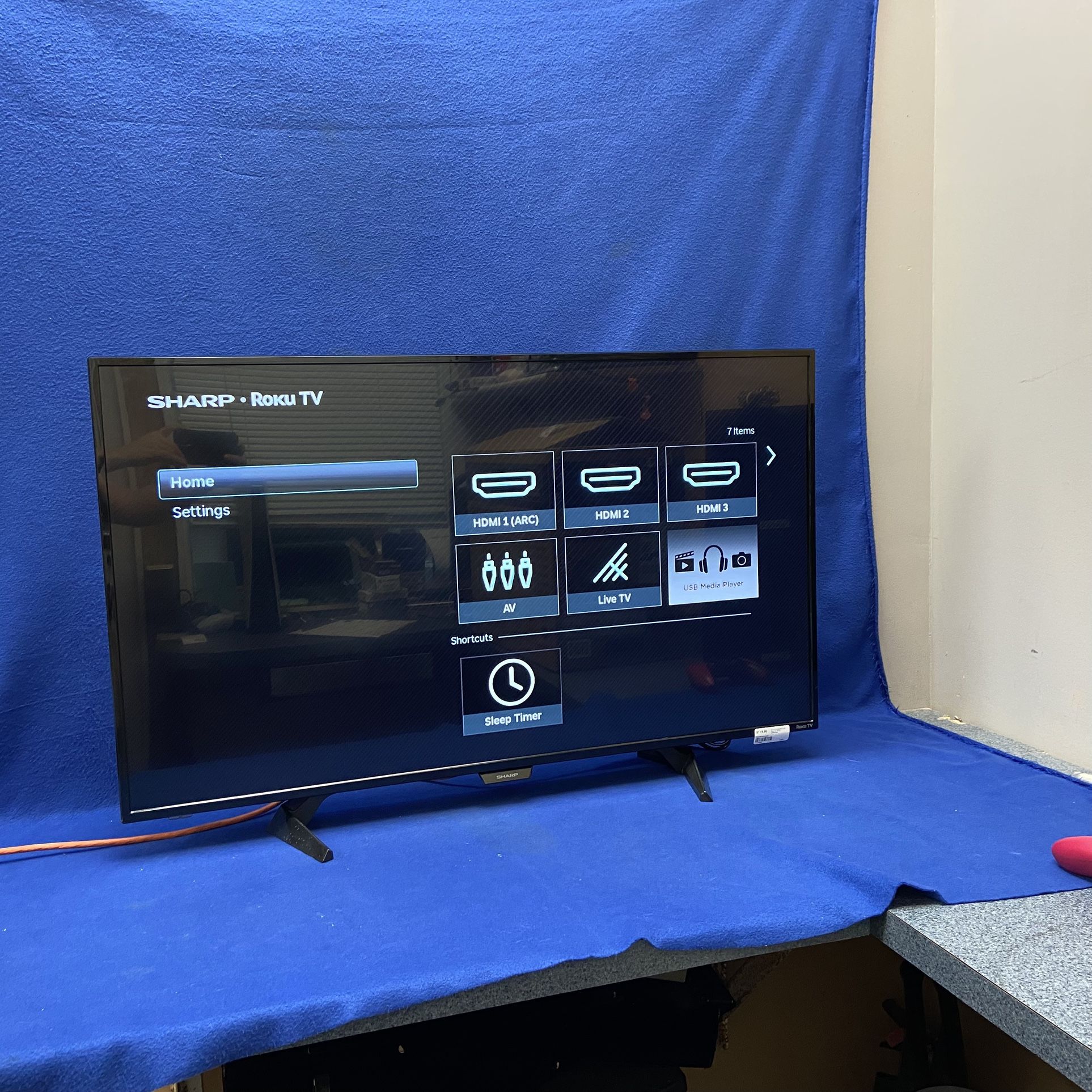 Sharp LC-43LB481U 43” Roku Smart TV w/Remote 11052686