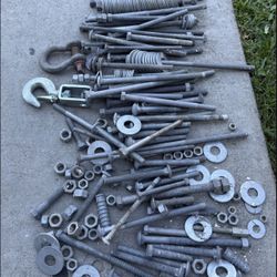   Galvanized Hardware Regular Bolts Carriage Bolts Nuts & Washers Floor Bully Shovels Drill Gun  Ratchet Straps Brown Table Full Bed Frame 