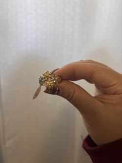 tri tone flower ring 