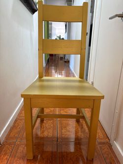 Gold painted solid wood chair