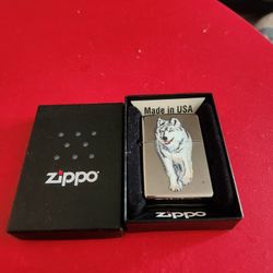 Wolf Zippo Lighter In Box