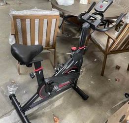 Newly Assembled Portable Exercise Bike w/ Adjustable Resistance and Monitor