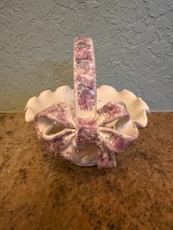 Like New Ceramic Basket Decoration Decor for Potpourri or Trinkets