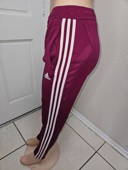 Adidas women's tricot track pants zippered side pocket size medium