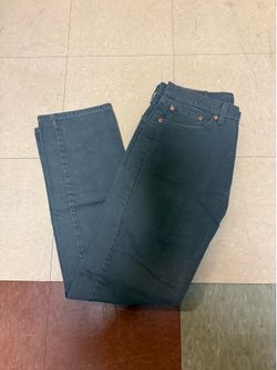 Gray Levi 501 Straight Jeans