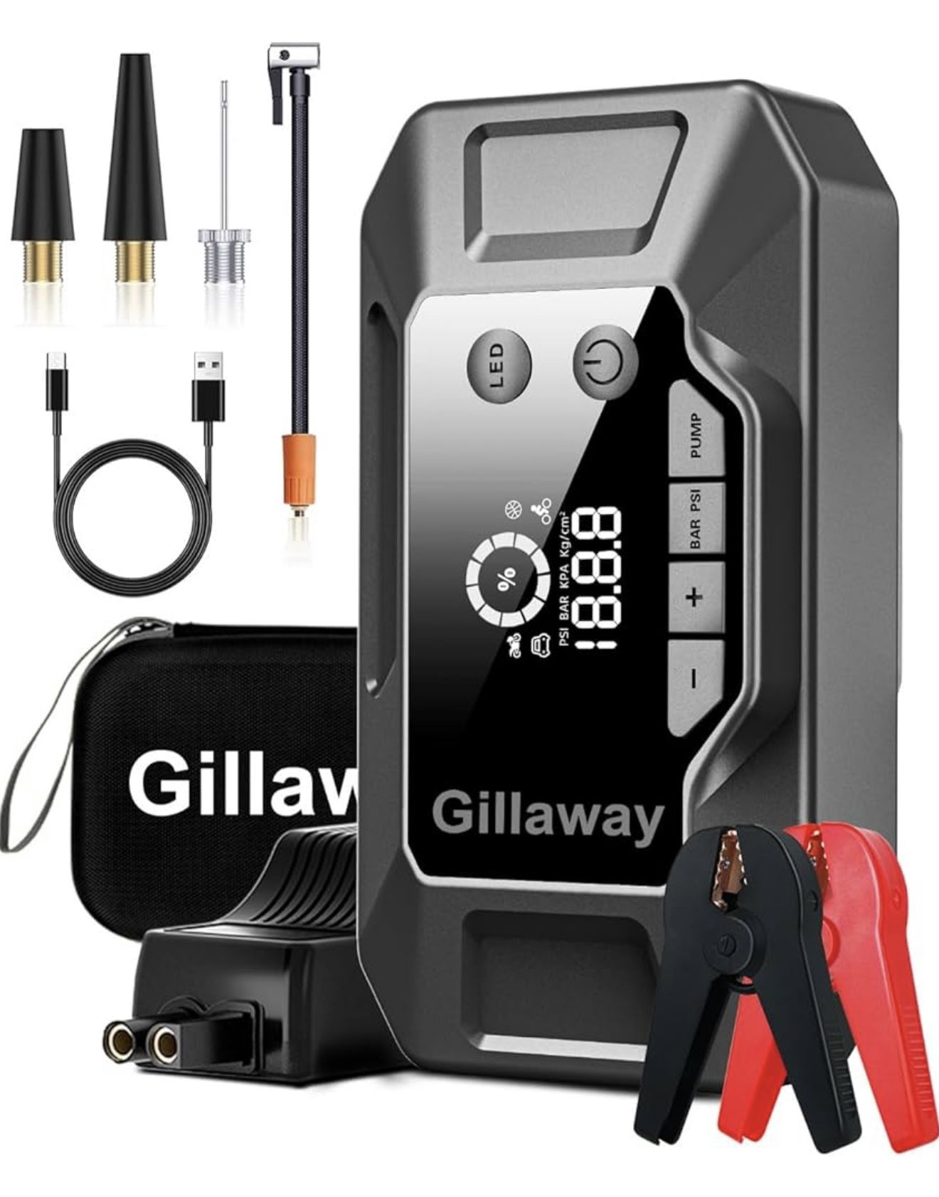 Car Jump Starter with Air Compressor