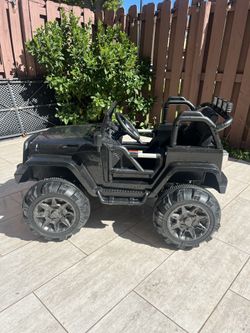 Kids Electric Black Jeep Ride-On Toy – Repair Needed 🚗🔋