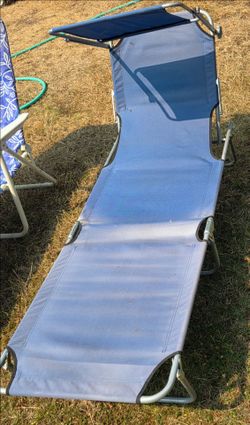 Lawn Lounger Tri Fold Chair Aluminum Tube