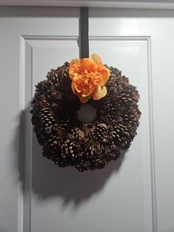 Handmade pinecone wreath
