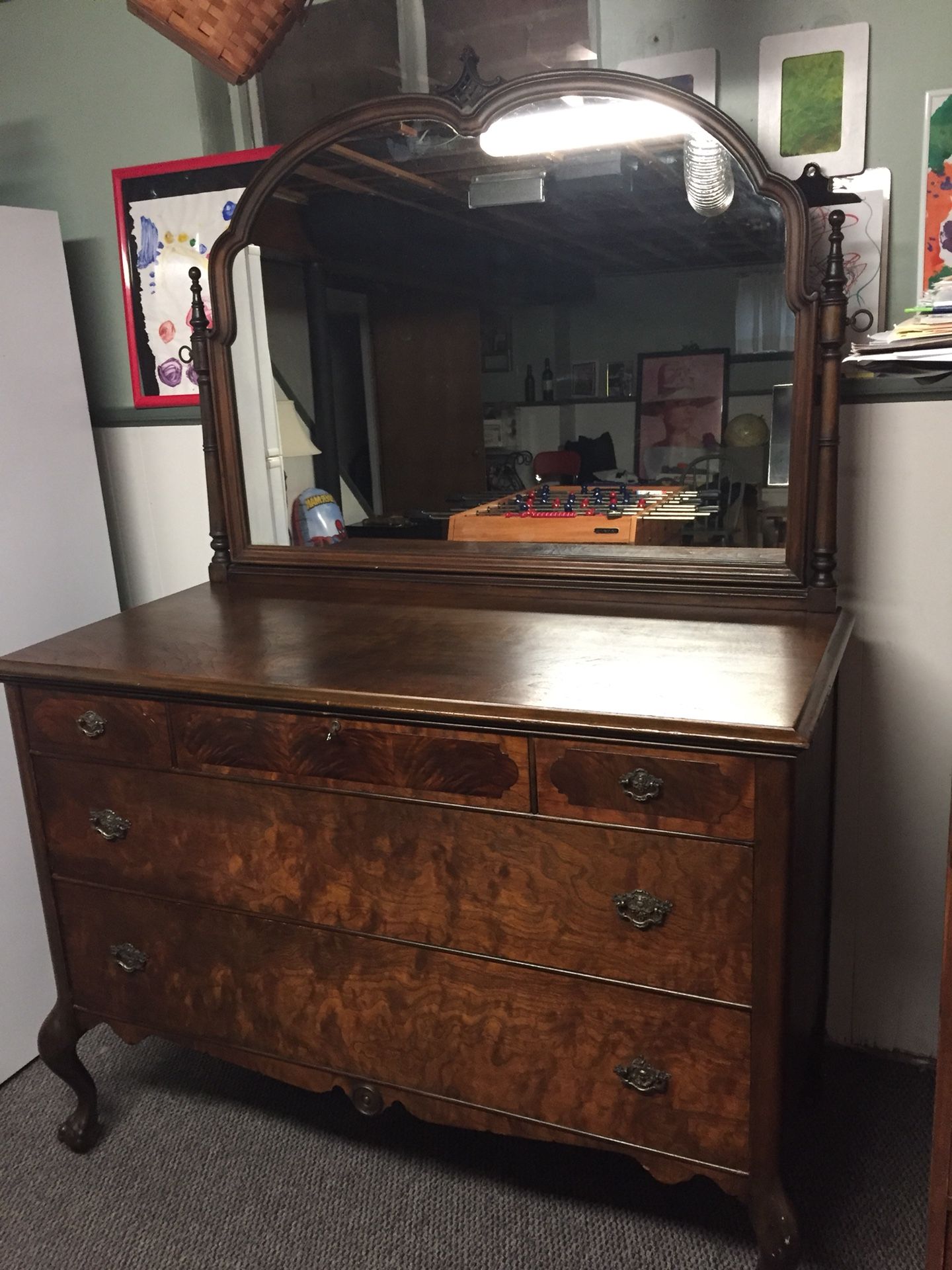Beautiful Antique Walnut Dresser
